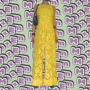 ME+EM Yellow Lace Jumpsuit